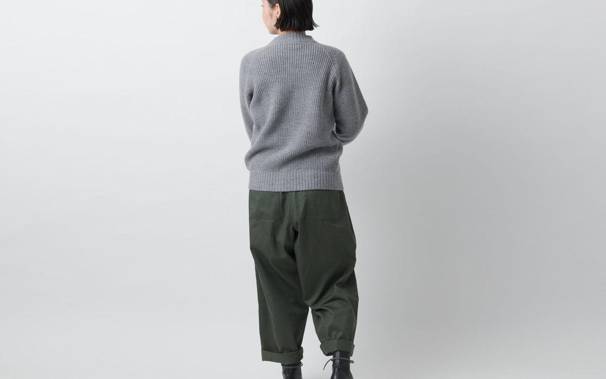 MITTAN / 軽量ウールニットブルゾン 墨黒 KN-14 / unisex