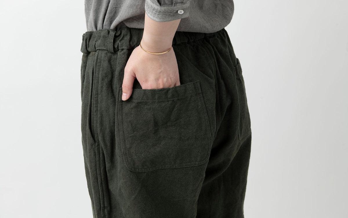 MITTAN / 亜麻苧麻ロングパンツ 濃紺 PT-91 / unisex
