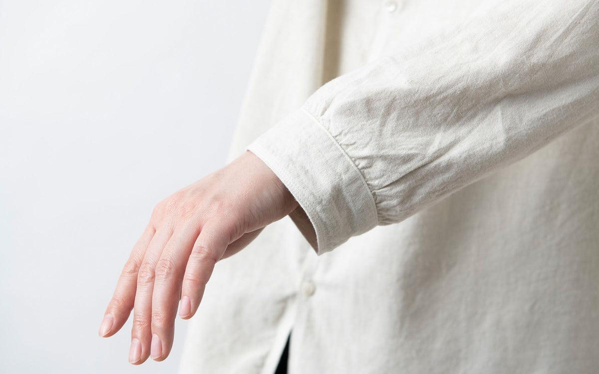 MITTAN / カディワイドシャツ(補強) ベンガラ白 SH-17BH / unisex