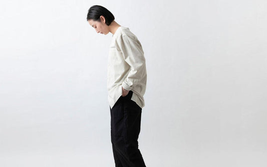 MITTAN / カディワイドシャツ(補強) ベンガラ白 SH-17BH / unisex