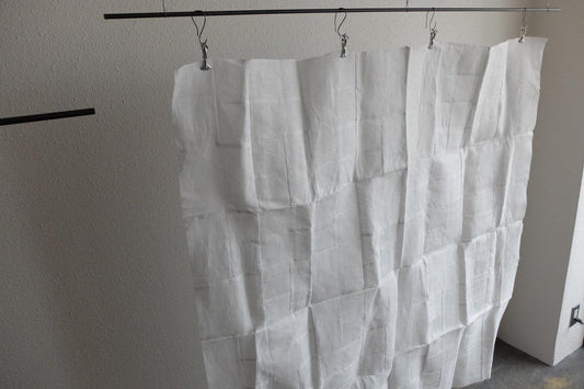 MITTAN×PINT / 端切れパッチワーク / 大麻・白 / 130×130cm