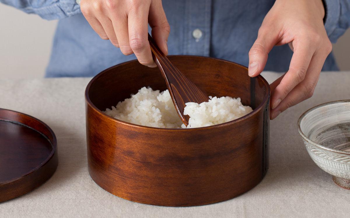 木曽ひのきの杓文字 拭き漆|21cm