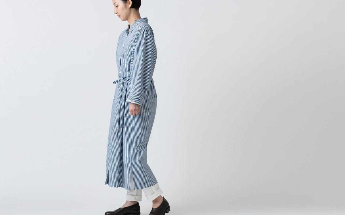 木間服装製作 longshirt flower blue|unisex freesize