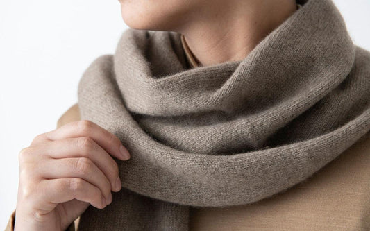 enrica cashmere sable muffler|brown