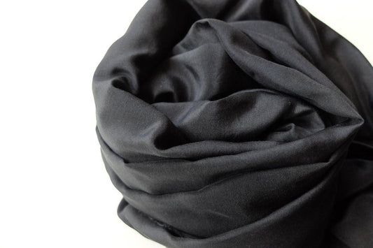 enrica cottonsilk scarf|logwood-black