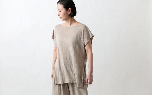 enrica linenknit cutsew|natural