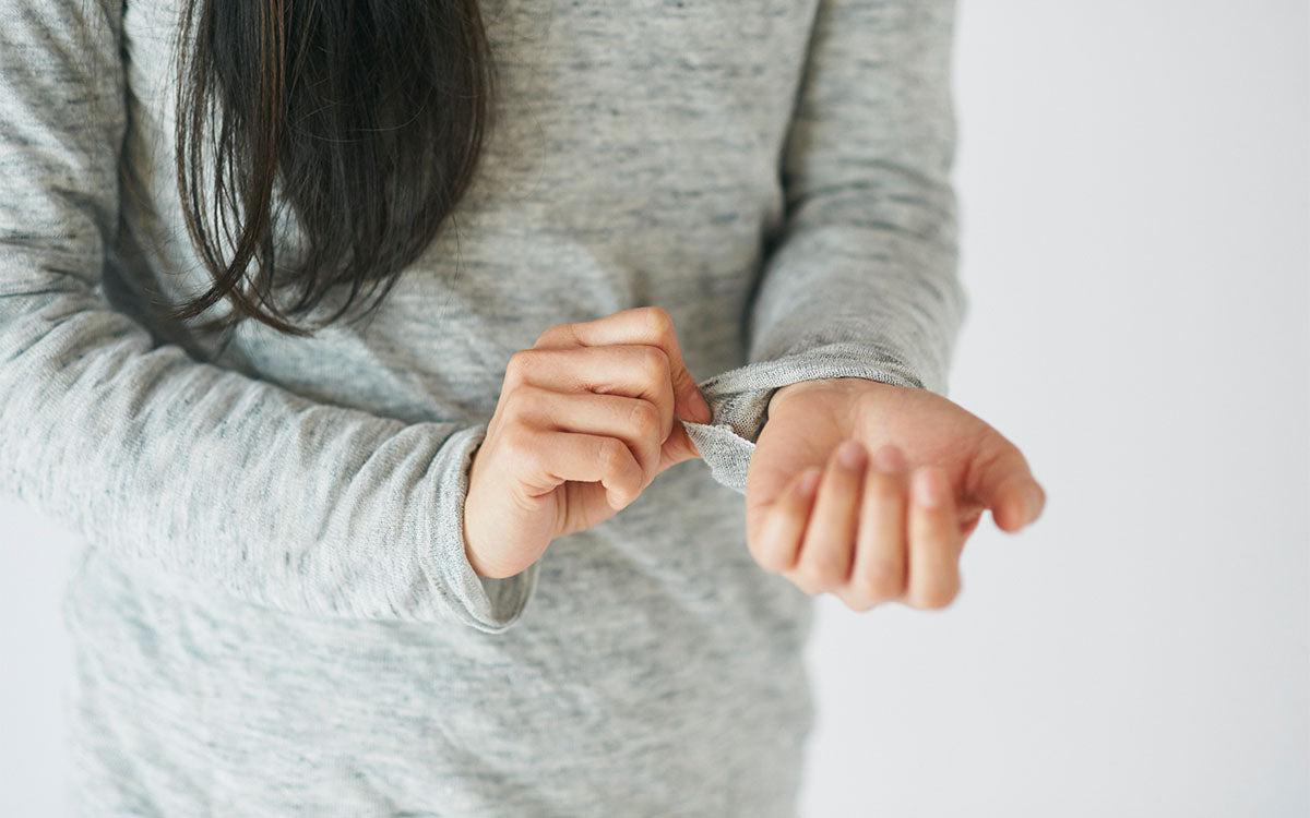 リネンニット 長袖二重プルオーバー|メンズ|ライトグレー