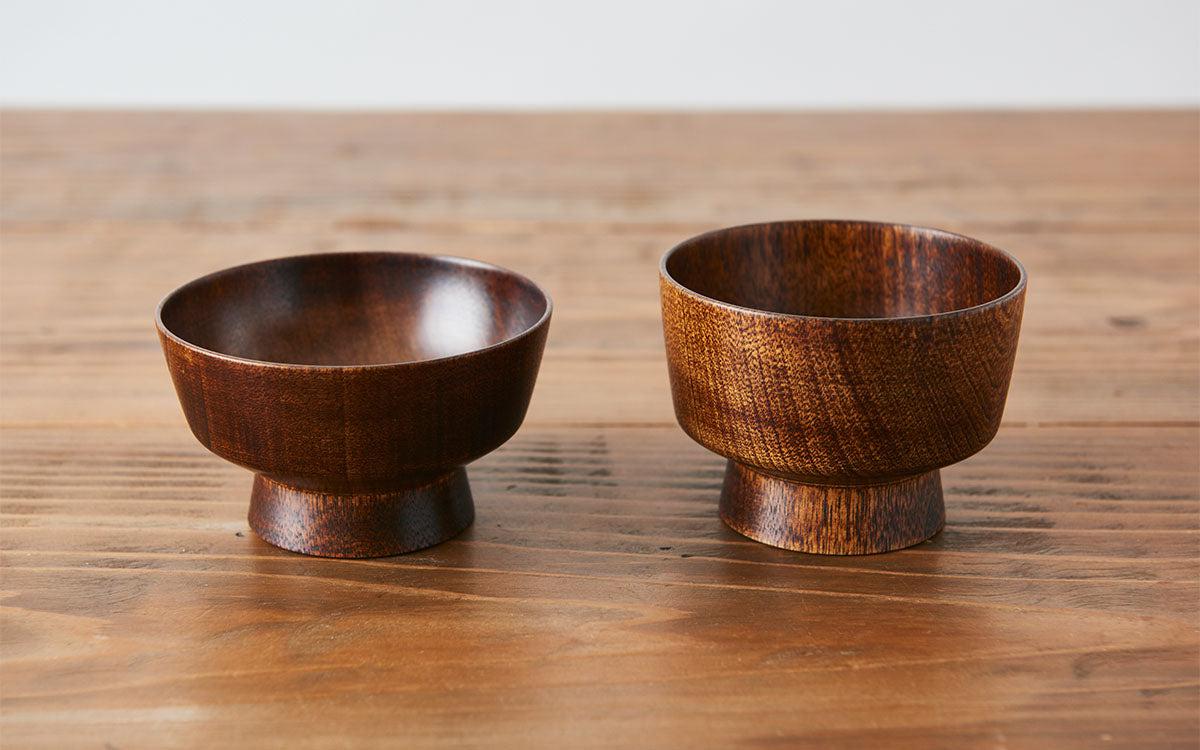 ろくろ挽きの汁椀 ミズメザクラ|拭き漆(生漆)