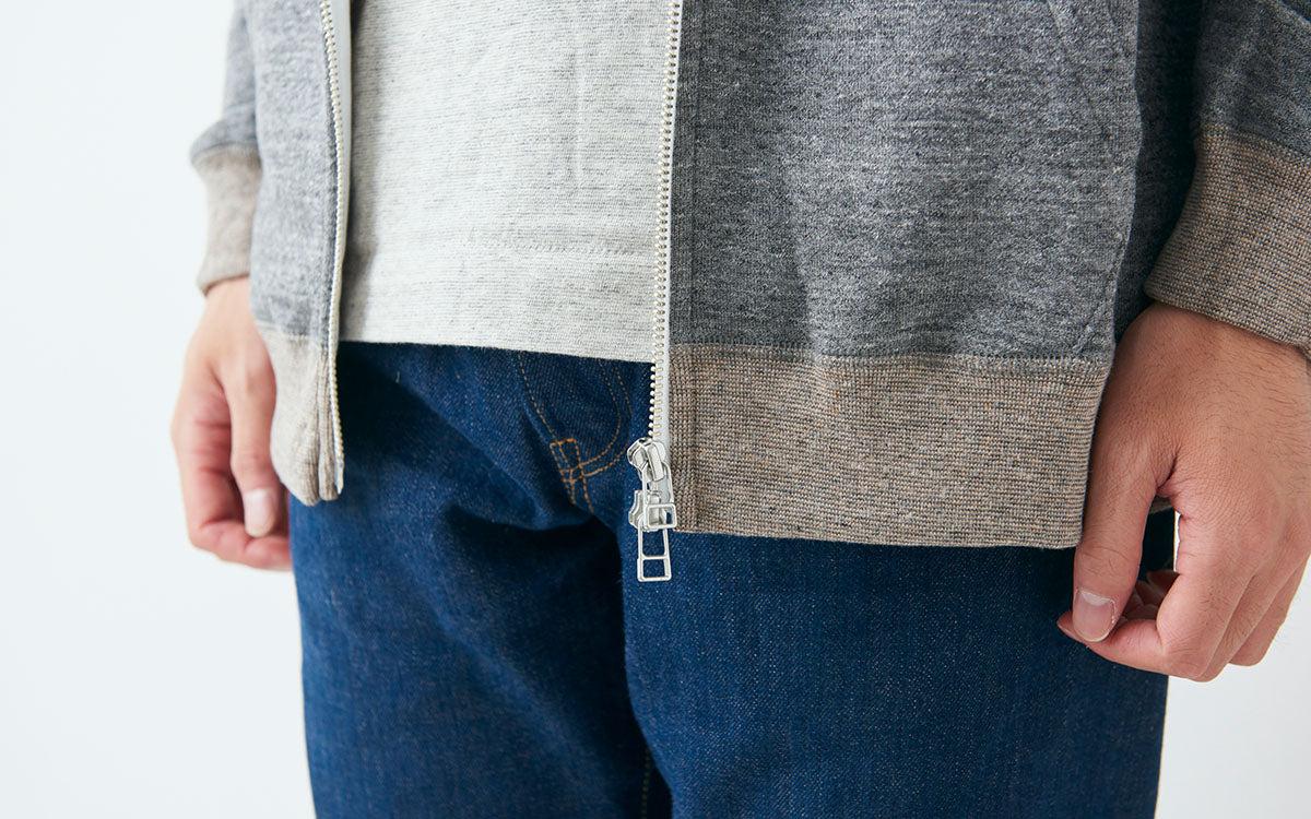 yohaku 茶綿ジップパーカー|キナリ|unisex4size