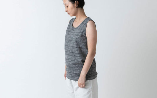 yohaku TUTU タンクトップ|チャコール杢|unisex3size