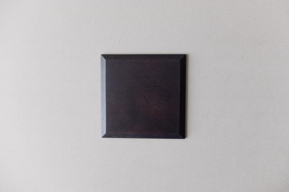 一閑張 杉 角小皿 ＜白・黒＞