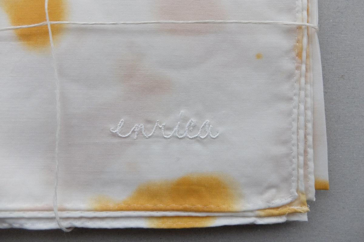 enrica handkerchief L / 変わり水玉プリント yellow