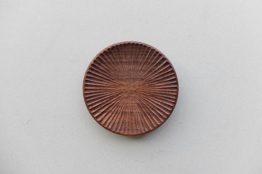 ハツリ小皿 ウォールナット|オイル・蜜蝋仕上げ