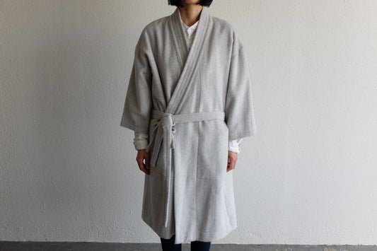 きるもの|道着ローブ|アンゴラシャギー ライトグレー|unisex freesize