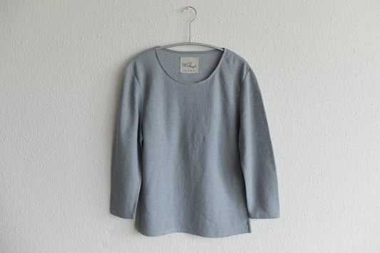 リネンコットンアンダーウェア7分袖|レディース|ムーングレー