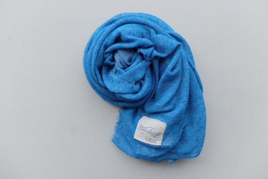 リネンニットストール|ターコイズ