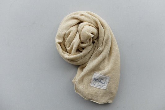 リネンニットストール|クリーム