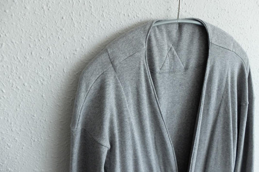 きるもの|四 JKT|オーガニックコットンパイル編み グレー|unisex freesize