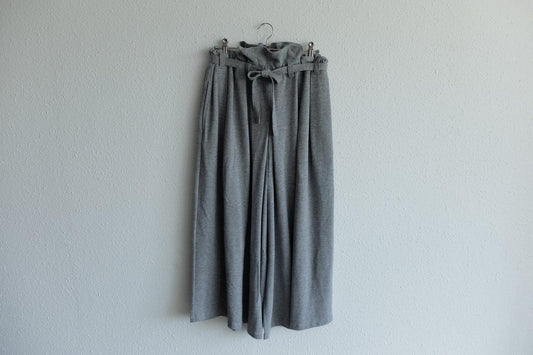 きるもの 袴パンツ|オーガニックコットン鹿の子編み グレー|unisex freesize