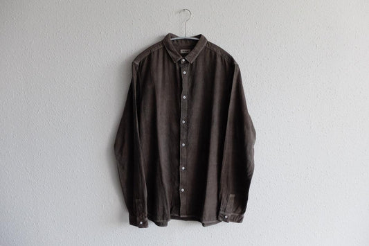 MITTAN / カディシャツ ベンガラ灰茶×松煙 SH-81B / unisex