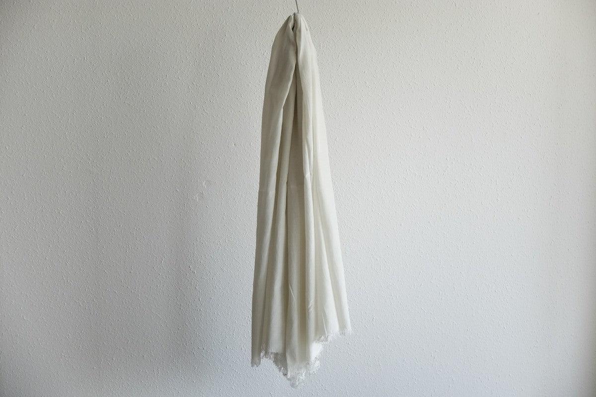 enrica cottonsilk scarf｜sesami-light grey