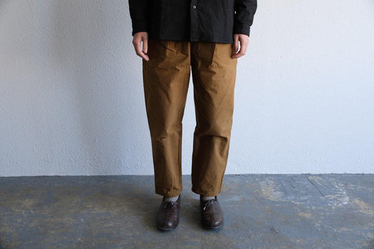 バフクロス ワイドパンツ カーキブラウン|unisex 3 size