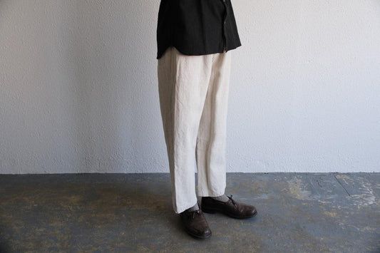 MITTAN / 亜麻苧麻ワイドパンツ 生成 PT-92 / unisex