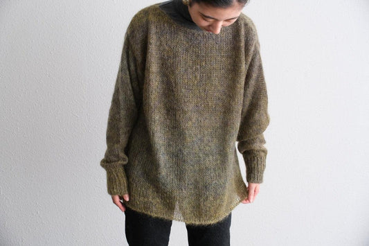 【new】enrica モヘアシャギーニット khaki