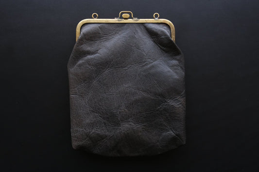 frame porch <鹿革鉄媒染・L> レザーショルダーポーチ SHC-31D