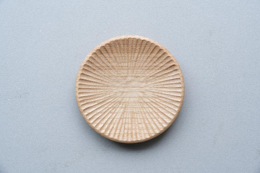 ハツリ小皿 クリ|オイル・蜜蝋仕上げ