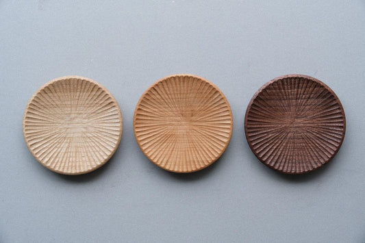 ハツリ小皿 クリ|オイル・蜜蝋仕上げ