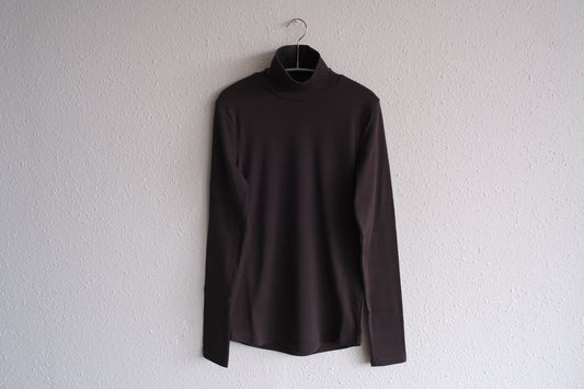 yohaku タートルネック長袖カットソー|チャコール|レディース