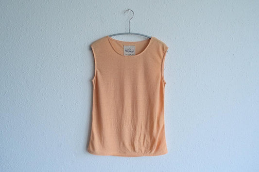 リネンコットンアンダーウェア ノースリーブ｜レディース｜シャーベットオレンジ