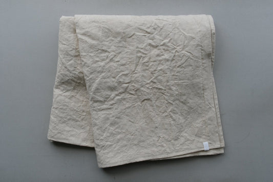 【12月上旬お届け】ヘンプのフラットシーツ 生成・平織・厚