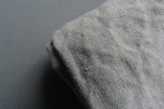 【12月上旬お届け】ヘンプのフラットシーツ 生成・平織・厚