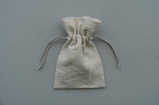 【1点限定】巾着袋M ヘンプ中厚地 生成り