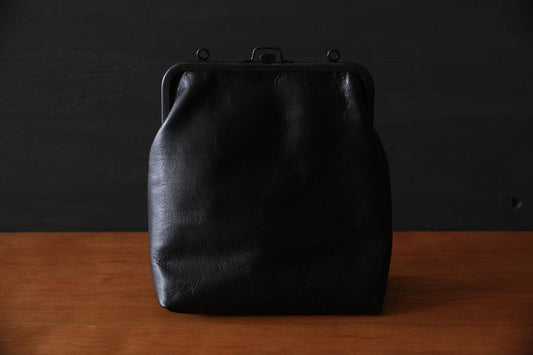 frame porch SHO-61 <鹿革 黒 / 滋賀-10> ブラックストライプ裏地