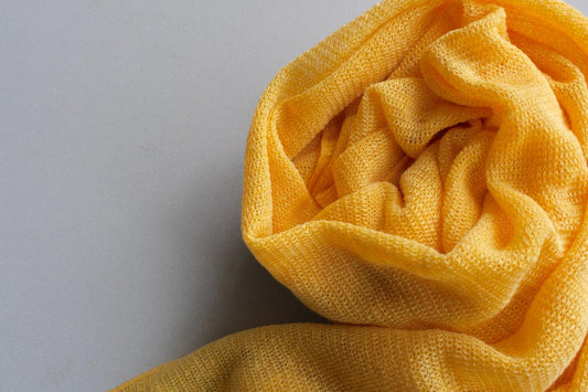 リネンニットストール|サンフラワー×Dサンフラワー