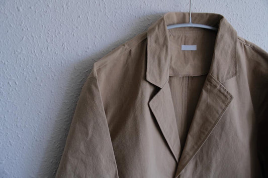 バフクロス ロングジャケット ベージュ|unisex 2 size