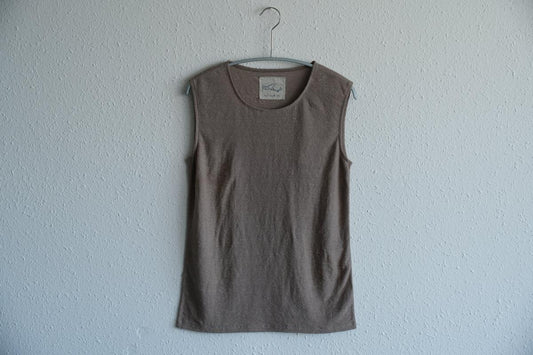 リネンコットンアンダーウェア ノースリーブ|レディース|ローズベージュ