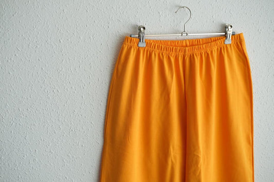 yohaku ドバイパンツ|きれいめ天竺素材 オレンジ|unisex freesize