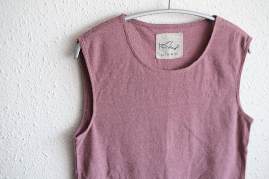 リネンコットンアンダーウェア ノースリーブ|レディース|オールドピンク
