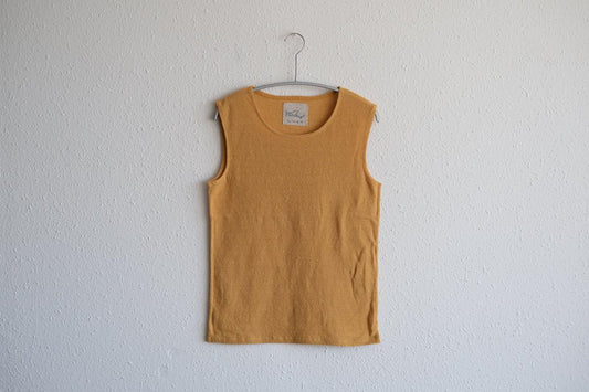 リネンコットンアンダーウェア ノースリーブ|レディース|シナモンオレンジ