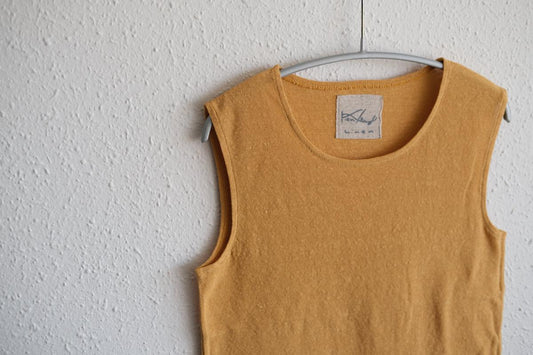 リネンコットンアンダーウェア ノースリーブ|レディース|シナモンオレンジ