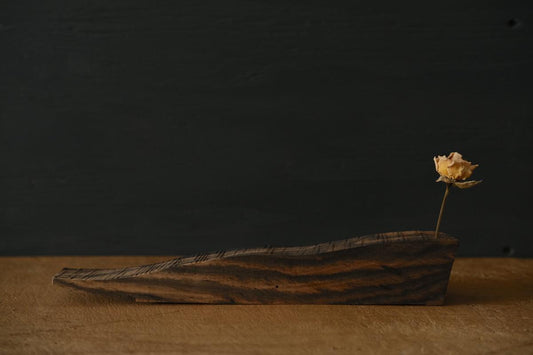 端材オブジェ|黒柿(F)