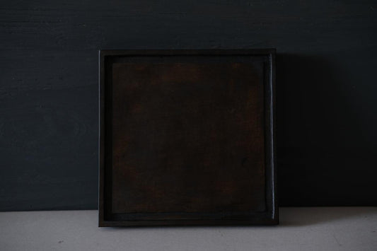 徒爾 角小皿5寸 サクラ・黒漆