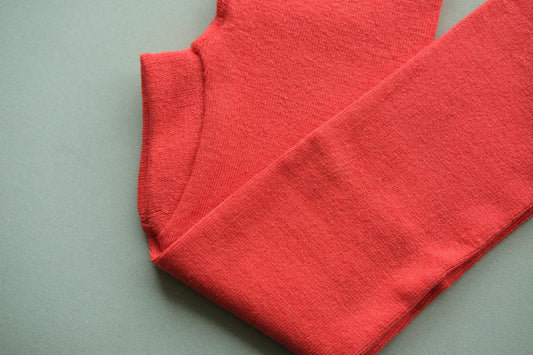 リネンニットレギンス マチ付き|ポピーレッド|2 size