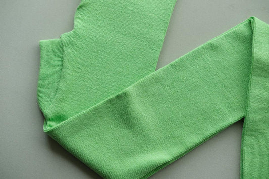 リネンニットレギンス マチ付き|ライム|2 size