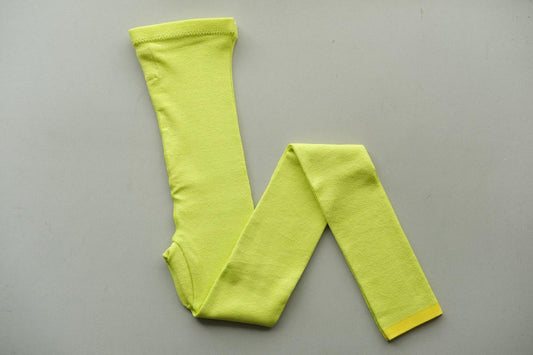 リネンニットレギンス マチ付き|レモン|2 size