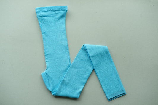 リネンニットレギンス マチ付き|アクア|2 size